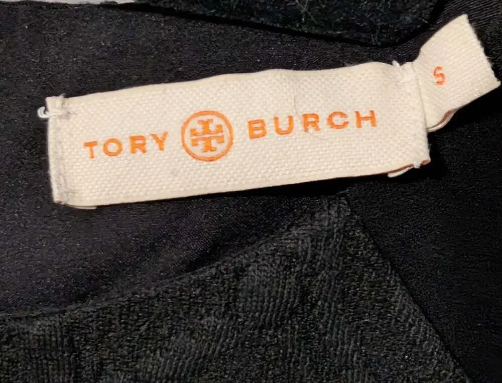 Tory Burch Black Matelasse Scroll Sheath Dress Size S